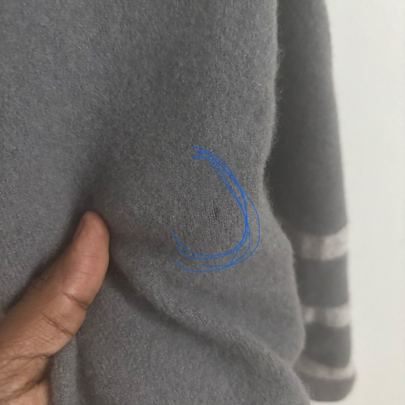 Cashmere Cardigan Sweater M/L Gray Parisian Old money Capsule Luxury Open Front - Picture 3 of 7